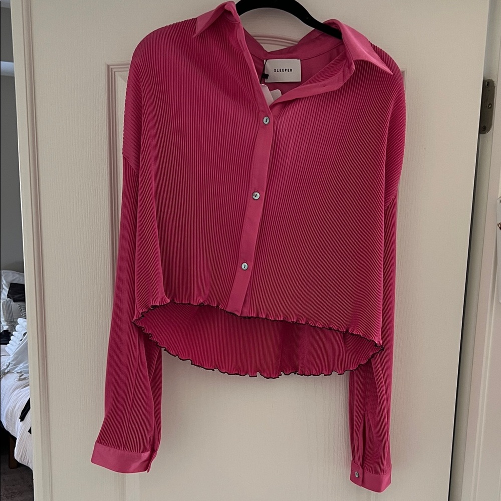 Sleeper Fuchsia Button Down Shirt